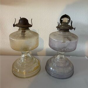 Vintage‎ Oil Lamps Set of 2